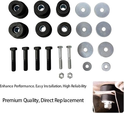 Subframe Body Mount Bushing Kit Compatible with 1967-1972 Pontiac Firebird for Chevrolet Nova Camaro 69-72 w/Hardware Rubber Body Bushings Sub Frame Bolts Washers in Saudi Arabia