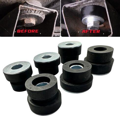 Subframe Body Mount Bushing Kit Compatible with 1967-1972 Pontiac Firebird for Chevrolet Nova Camaro 69-72 w/Hardware Rubber Body Bushings Sub Frame Bolts Washers in Saudi Arabia