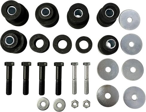Subframe Body Mount Bushing Kit Compatible with 1967-1972 Pontiac Firebird for Chevrolet Nova Camaro 69-72 w/Hardware Rubber Body Bushings Sub Frame Bolts Washers in Saudi Arabia