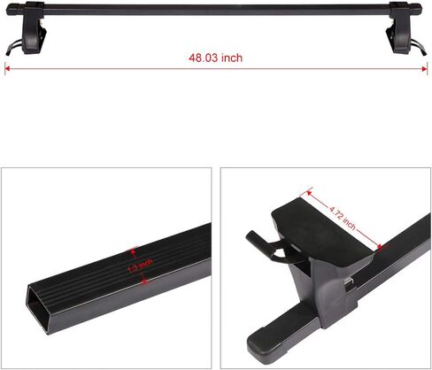 Scitoo Roof Rack Cross Bars حامل الأمتعة الأسود 2 PCS 48 "سقف أعلى رف حامل الأمتعة in Saudi Arabia