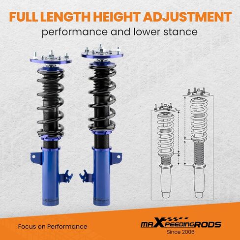 maXpeedingrods Coilovers for Toyota Camry 1992-2001, for Toyota Avalon 1995-2003, Solara 1999-2003, for Lexus ES300 1992-2001, Height Adjustable Coilovers Suspension Kit, Lowering Kit Blue in Saudi Arabia