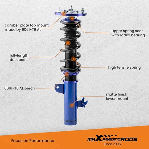 maXpeedingrods Coilovers for Toyota Camry 1992-2001, for Toyota Avalon 1995-2003, Solara 1999-2003, for Lexus ES300 1992-2001, Height Adjustable Coilovers Suspension Kit, Lowering Kit Blue in Saudi Arabia