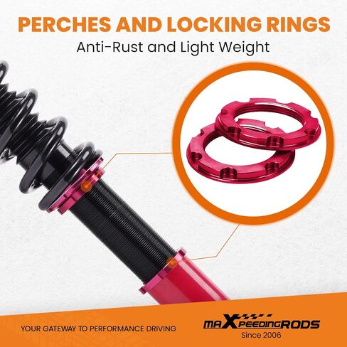 MaxPeedingrods Coilovers لـ Benz S-Class W220 2000-2006 ، لـ Benz S430 S500 2000-2006 ، 24 مستويات قابلة للتعديل قابلة للتعديل. in Saudi Arabia