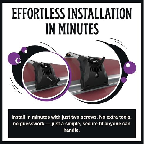 إركول سقف رف قضبان كروس لبويك إنف 2013-2022 | أشرطة الألومنيوم مع قفل مكافحة السرقة للسطح | متوافق مع قضبان التدفق - الفضة in Kuwait