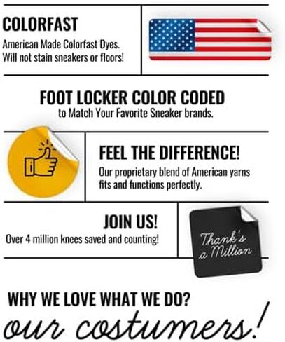 THE DANCESOCKS Made in USA Original Over Sneaker Socks for Dance Smooth Floors (4 Pairs/white/lt grey/dk grey/black) in Kuwait