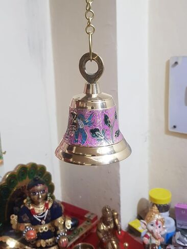 Brass Hanging Pooja Bell for Temple- [Ounce: -15.49= Gram: -349] in Saudi Arabia