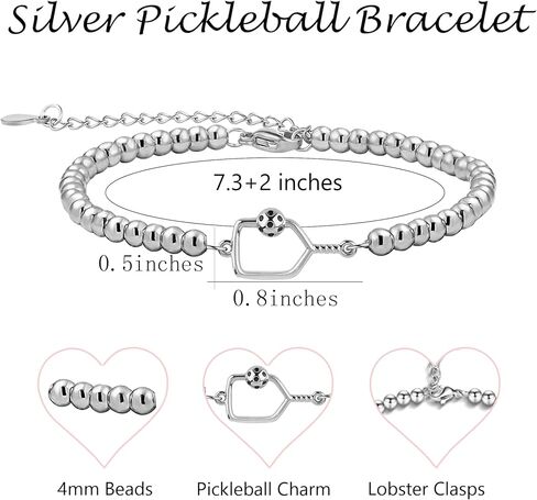Gifts for Pickleball Lovers, Soccer/Baseball/Pickleball Bracelet Pickleball Stuff Jewelry Birthday Gifts for Women Men Teens Players in Kuwait