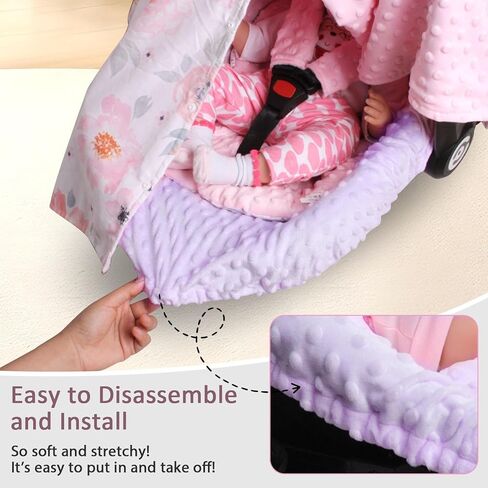 بطانة غطاء مقعد السيارة للرضع ، بطانة غطاء Carseat وحماية للبنات Baby Boys ، مريحة ناعمة ، قابلة للغسل في الآلة ، ملائمة عالمية (رمادية) in Kuwait