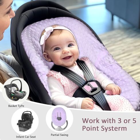 بطانة غطاء مقعد السيارة للرضع ، بطانة غطاء Carseat وحماية للبنات Baby Boys ، مريحة ناعمة ، قابلة للغسل في الآلة ، ملائمة عالمية (رمادية) in Kuwait