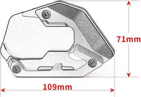 Motorcycle Side Stand Extension Kickstand Plate Compatible With BMW R1250GS Rallye HP 2018-2023 (Low suspension) | Foot Pad Support R 1250 GS R 1250GS R1250 GS Accessories (blue) in Saudi Arabia