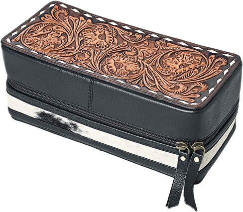 American Darling Jewelry Box Hand Tooled Genuine Leather Women Bag Western Handbag Purse in Kuwait