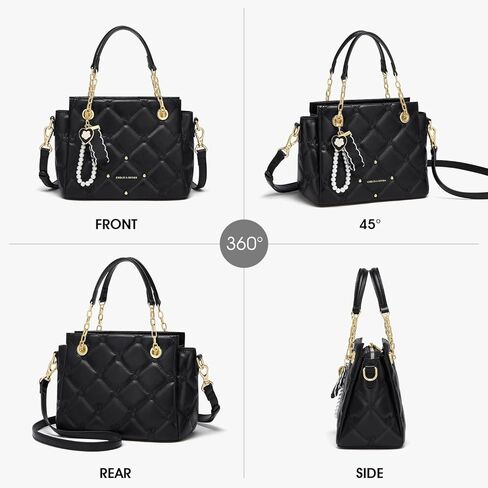 Cnoles Satchel Bag For Women Fashion Leather Handbags and Purses Shoulder Tote Crossbody Top Handle Bags in Saudi Arabia