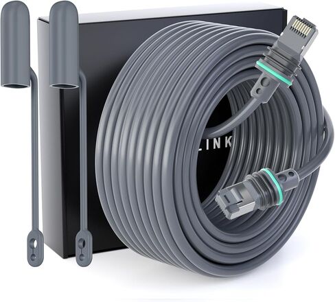 كابل Starlink Gen 3، كابل V3 قياسي بديل للأقمار الصناعية 150FT/46M لـ Starlink Rectangular Satellite Gen 3 ملحق كابل Starlink ملحقات Starlink مقاوم للماء - رمادي in Kuwait