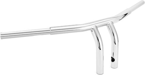 Wsays 8" Rise T-Bar Handlebars Drag Bar 1 1/4 inch Diameter Compatible with Harley Sportster 883 1200 XL Dyna Softail Touring Road King 1996-2024, Chrome in Saudi Arabia