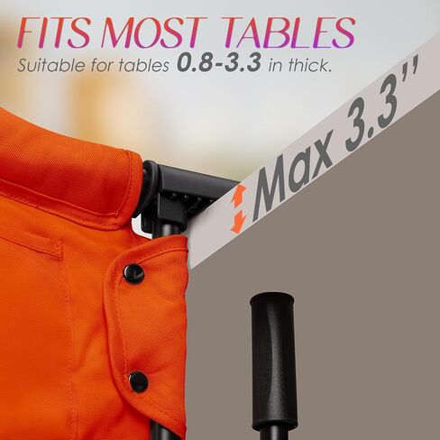 Hook on High Chair,High Chair for Babies and Toddlers 6-36 Months,Portable and Foldable High Chair for Home and Travel-Includes Storage Bag(Orange) in Saudi Arabia