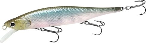 LUCKY CRAFT Lightning Pointer 110SP, Jerkbait side by side Action Tournament Winning Perfect Wobbling Freshwater Lake Bass Fishing Champion Bait (270 MS American Shad) in Saudi Arabia