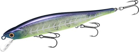LUCKY CRAFT Lightning Pointer 110SP, Jerkbait side by side Action Tournament Winning Perfect Wobbling Freshwater Lake Bass Fishing Champion Bait (270 MS American Shad) in Saudi Arabia