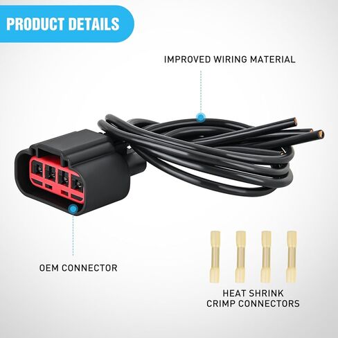 Nilight AC Blower Motor Resistor Blower Control Module Fit for Chevy Silverado 1500, GMC Envoy, Cadillac Escalade 2003 2004 2005 2006 2007 Replace 15-80567 89018778 52495874 4P1516 in Saudi Arabia