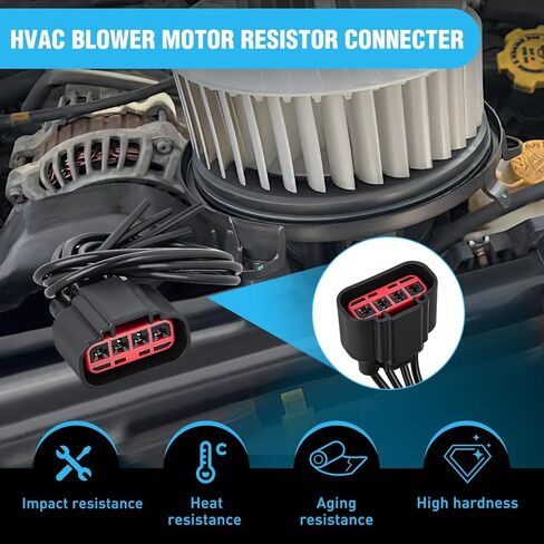 Nilight AC Blower Motor Resistor Blower Control Module Fit for Chevy Silverado 1500, GMC Envoy, Cadillac Escalade 2003 2004 2005 2006 2007 Replace 15-80567 89018778 52495874 4P1516 in Saudi Arabia