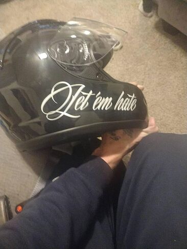 2 Pieces Let 'em Hate Motorcycle in Saudi Arabia