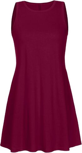 تغطية ملابس السباحة UPS Women 2025 Sundress بلا أكمام مع جيوب فستان شاطئ متدفق in Saudi Arabia