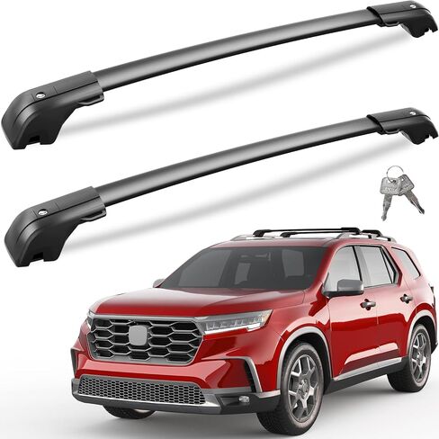 Lockable Roof Rack Cross Bars 260lbs Compatible with Honda Pilot 2023 2024 2025 Elite Sport Touring Trailsport (Not for LX & EX-L) with Raised Side Rails, Aluminum Roof Rails Crossbars in Kuwait