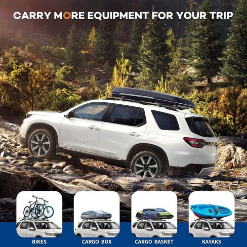 Lockable Roof Rack Cross Bars 260lbs Compatible with Honda Pilot 2023 2024 2025 Elite Sport Touring Trailsport (Not for LX & EX-L) with Raised Side Rails, Aluminum Roof Rails Crossbars in Kuwait