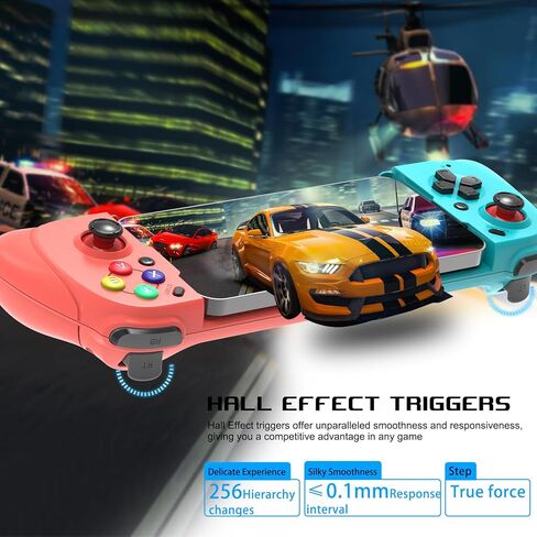 وحدة تحكم في الألعاب المحمولة من arVin لأجهزة iPhone Android مع دعم CASE، ومشغل Hall، وTurbo، ووحدة تحكم الألعاب اللاسلكية عصا التحكم السحابية لأجهزة Xbox Game Pass/Call of Duty Mobile/Genshin/Roblox/Diablo in Kuwait