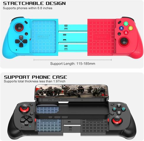 وحدة تحكم في الألعاب المحمولة من arVin لأجهزة iPhone Android مع دعم CASE، ومشغل Hall، وTurbo، ووحدة تحكم الألعاب اللاسلكية عصا التحكم السحابية لأجهزة Xbox Game Pass/Call of Duty Mobile/Genshin/Roblox/Diablo in Kuwait