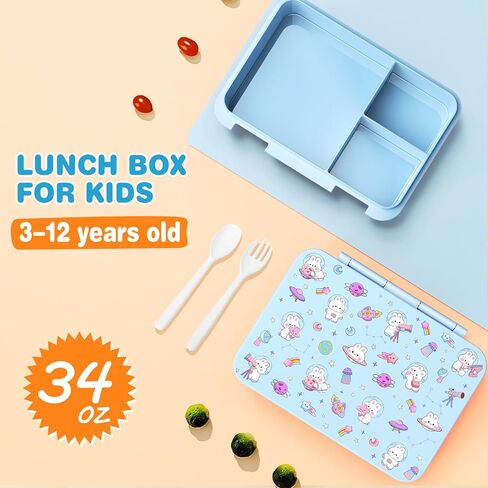 حقيبة الظهر الفتيات مع مجموعة Bento Lunch Box ، حقيبة الظهر Kawaii Bunny School للفتيات مع حاويات الغداء المقاومة لتسرب حقيبة قلم رصاص حقيبة الغداء لمدرسة مرحلة ما قبل المدرسة الابتدائية. in Kuwait