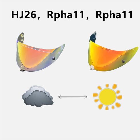 درع خوذة خوذة ضوئي لـ HJ26 ، UV Protection Helment Visor متوافق مع HJC RPHA 70 ، RPHA 70 ST ، RPHA 11 ، RPHA 11 PRO ، HJ-26 ST (Photochromic Clear) in Kuwait