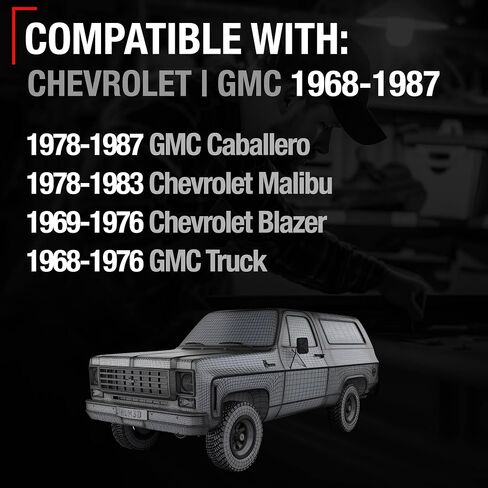 مجموعة مقابض النافذة ، السائق الأمامي/الخلفي والركاب - متوافق مع 1965-1996 Buick ، Oldsmobile ، Chevrolet ، GMC ، Cadillac ، Pontiac - Chrome with Black Knob - OEM 1732326 ، 20348200 ، 76912 in Saudi Arabia