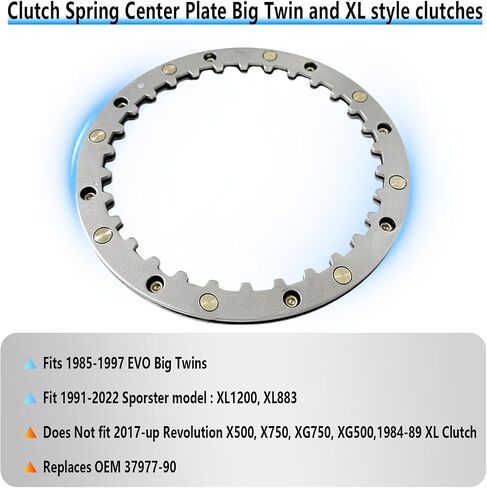 Clutch Spring Center Plate for 1985-1997 Big Twin Sportster XL 1991-2022 OEM#37977-90 in Saudi Arabia