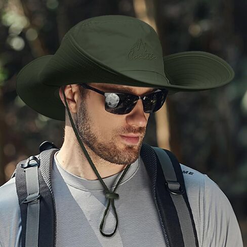 Cooltto L/XL/XXL Wide Brim Sun Hat UPF 50+ UV Protection Boonie Hat in Kuwait