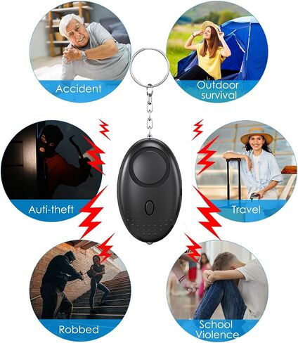 AMIR Safety Keychain Set for Women, Wristlet Keychain with Personal Alarm, Earphone Case, Cute Keychains for Women Girls in Saudi Arabia
