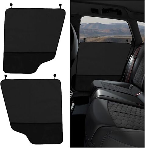 2PCS Car Door Protector for Dogs, Waterproof Anti-Scratch Vehicle Pet Door Covers with Storage Pockets, Auto Back Shield Pet Side Panel Guard Accessories, Universal for Most Cars (Gray) in Kuwait