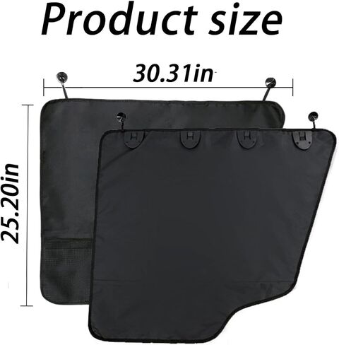 2PCS Car Door Protector for Dogs, Waterproof Anti-Scratch Vehicle Pet Door Covers with Storage Pockets, Auto Back Shield Pet Side Panel Guard Accessories, Universal for Most Cars (Gray) in Kuwait