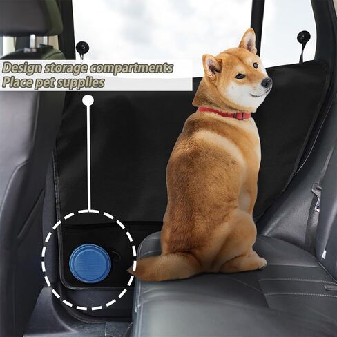 2PCS Car Door Protector for Dogs, Waterproof Anti-Scratch Vehicle Pet Door Covers with Storage Pockets, Auto Back Shield Pet Side Panel Guard Accessories, Universal for Most Cars (Gray) in Kuwait