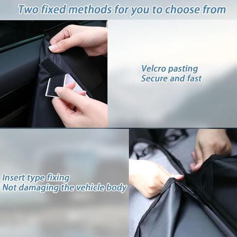 2PCS Car Door Protector for Dogs, Waterproof Anti-Scratch Vehicle Pet Door Covers with Storage Pockets, Auto Back Shield Pet Side Panel Guard Accessories, Universal for Most Cars (Gray) in Kuwait