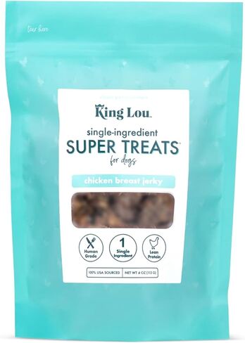 King Lou Pets - بطة متشنجة للكلاب - لحم صدر البط الخام المجفف - علاج للكلاب مكون واحد - حلوى للقطط والكلاب مصنوعة في الولايات المتحدة الأمريكية - حلوى للكلاب غنية بالبروتين الخالي من الدهون - 1 رطل قبل الجفاف in Kuwait