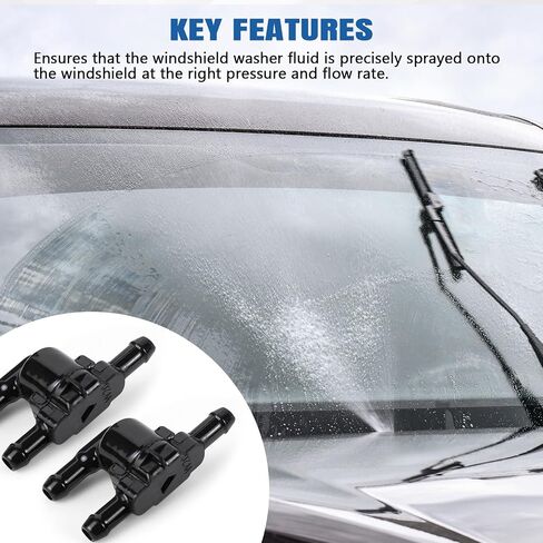 2PCS Wiper Washer Windshield Check Valve Replacement, OEM #85321-28020 Automotive Spray Jet Kit for Front Windshield Wiper Washer Nozzles, Fits RAV4, Camry, ES350 xB, etc. in Saudi Arabia