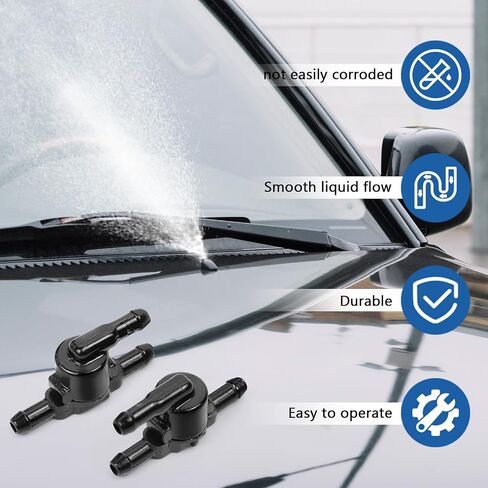 2PCS Wiper Washer Windshield Check Valve Replacement, OEM #85321-28020 Automotive Spray Jet Kit for Front Windshield Wiper Washer Nozzles, Fits RAV4, Camry, ES350 xB, etc. in Saudi Arabia