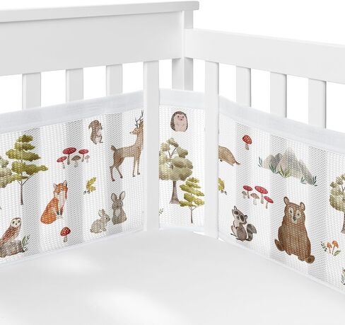 Sweet Jojo Designs + BreathableBaby Bear Mountain Boy Breathable Mesh Crib Liner Baby and Infant - Slate Blue Black and White Woodland Forest Mountains Arrows in Saudi Arabia