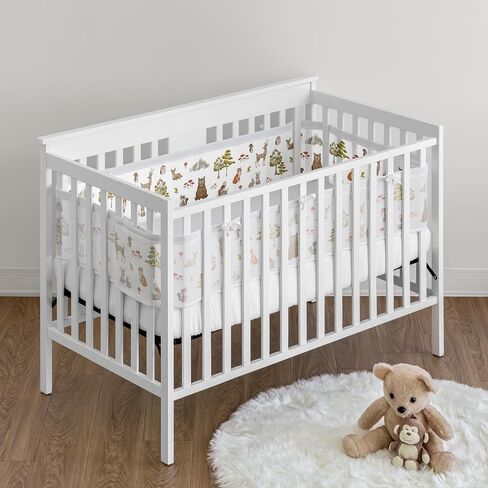 Sweet Jojo Designs + BreathableBaby Bear Mountain Boy Breathable Mesh Crib Liner Baby and Infant - Slate Blue Black and White Woodland Forest Mountains Arrows in Saudi Arabia