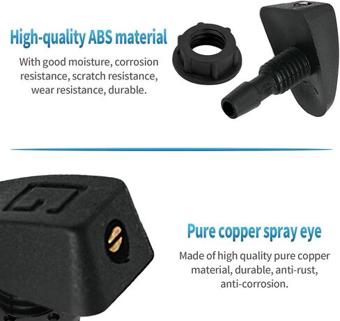 Universal Front Washield Washer Washer Washer Spray Kit مع ضابط فوهة نحاسية ملائمة لمعظم السيارات in Kuwait