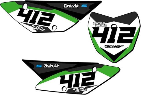 2010-2025 KLX 110 SG63 Custom MX Number Plates Senge Graphics Kit Compatible with Kawasaki in Saudi Arabia