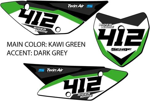 2010-2025 KLX 110 SG63 Custom MX Number Plates Senge Graphics Kit Compatible with Kawasaki in Saudi Arabia