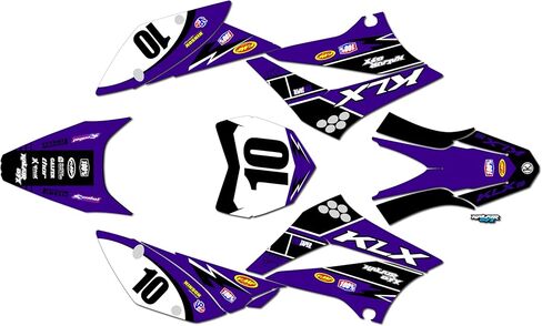 Graphics Kit for Kawasaki KLX 110 (2010-2024) Speed Series Teal-shift 16 Mil - Dirt bike Custom Racing Graphics Decals Stickers Kit, no-plastics in Saudi Arabia