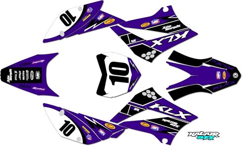 Graphics Kit for Kawasaki KLX 110 (2010-2024) Speed Series Teal-shift 16 Mil - Dirt bike Custom Racing Graphics Decals Stickers Kit, no-plastics in Saudi Arabia