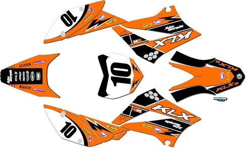 Graphics Kit for Kawasaki KLX 110 (2010-2024) Speed Series Teal-shift 16 Mil - Dirt bike Custom Racing Graphics Decals Stickers Kit, no-plastics in Saudi Arabia